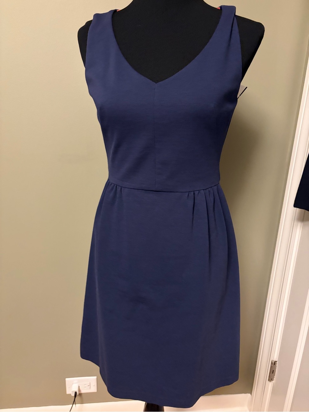 Boden Navy V-Neck Sleeveless Dress